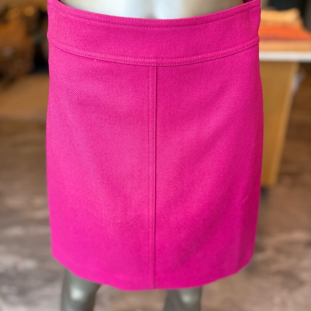Fuscia Pink Wool Skirt